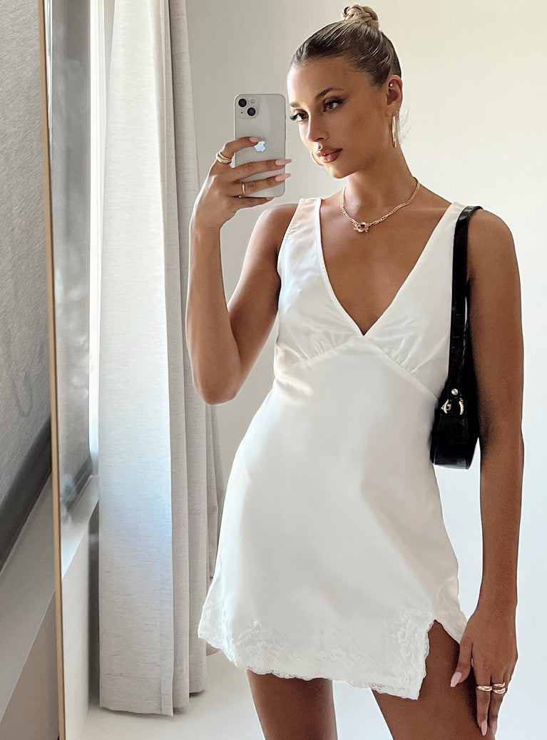 product Princess Polly Asymmetric Neckline  Athenia Mini Dress White