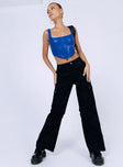 product Princess Polly High Waisted Pants  Fallout Mid Rise Cargo Pants Black