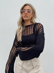 product The Kennedy Sweater Black Princess Polly  Cropped 