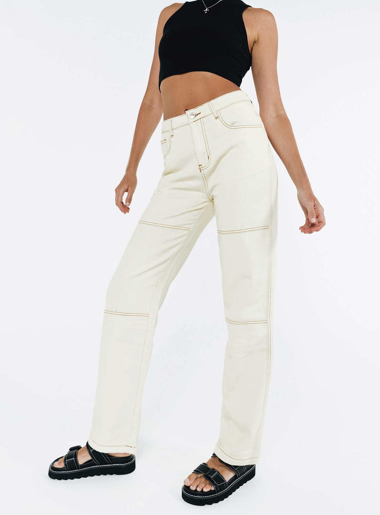 product Princess Polly High Waisted  Copeland Jeans White Tall