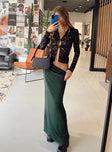 Maxi skirt High waisted fit Thin knit material Slim elasticated waistband