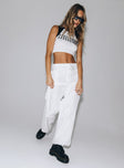 product Princess Polly High Waisted Pants  Austin Parachute Pants White