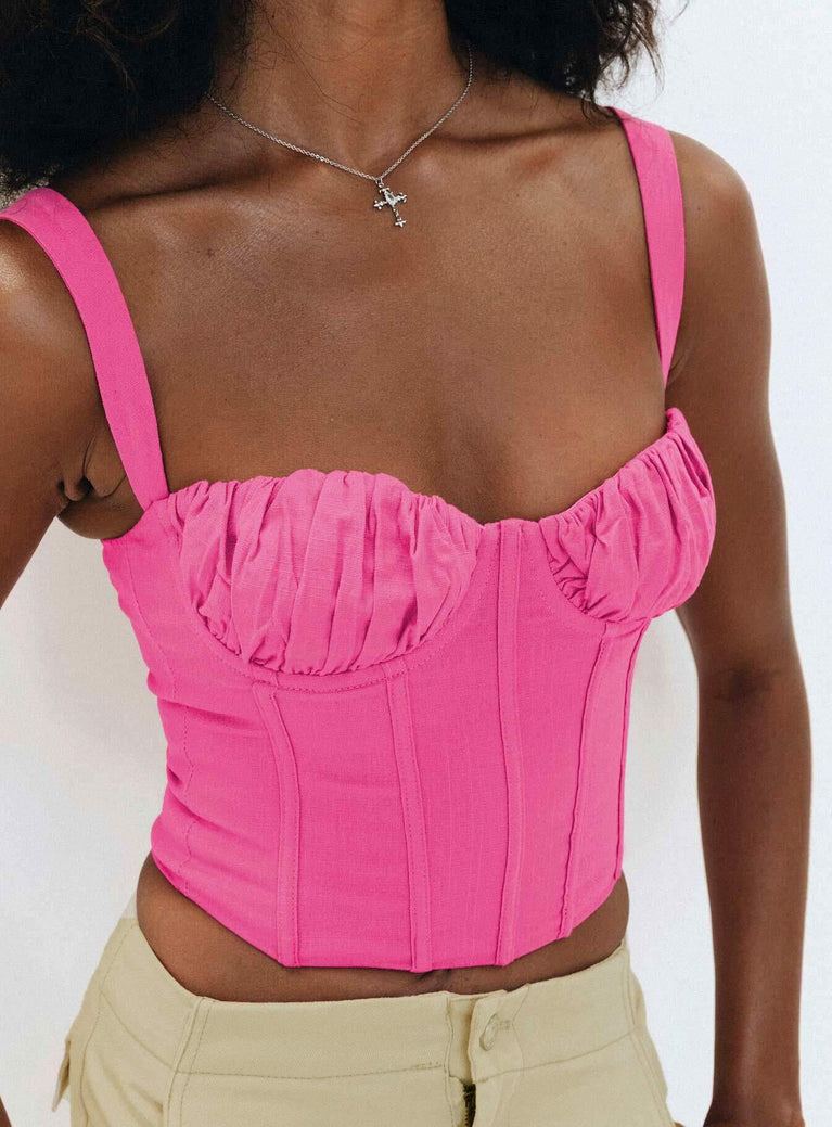 product Princess Polly Sleeveless Square Neck  Shadbolt Top Pink