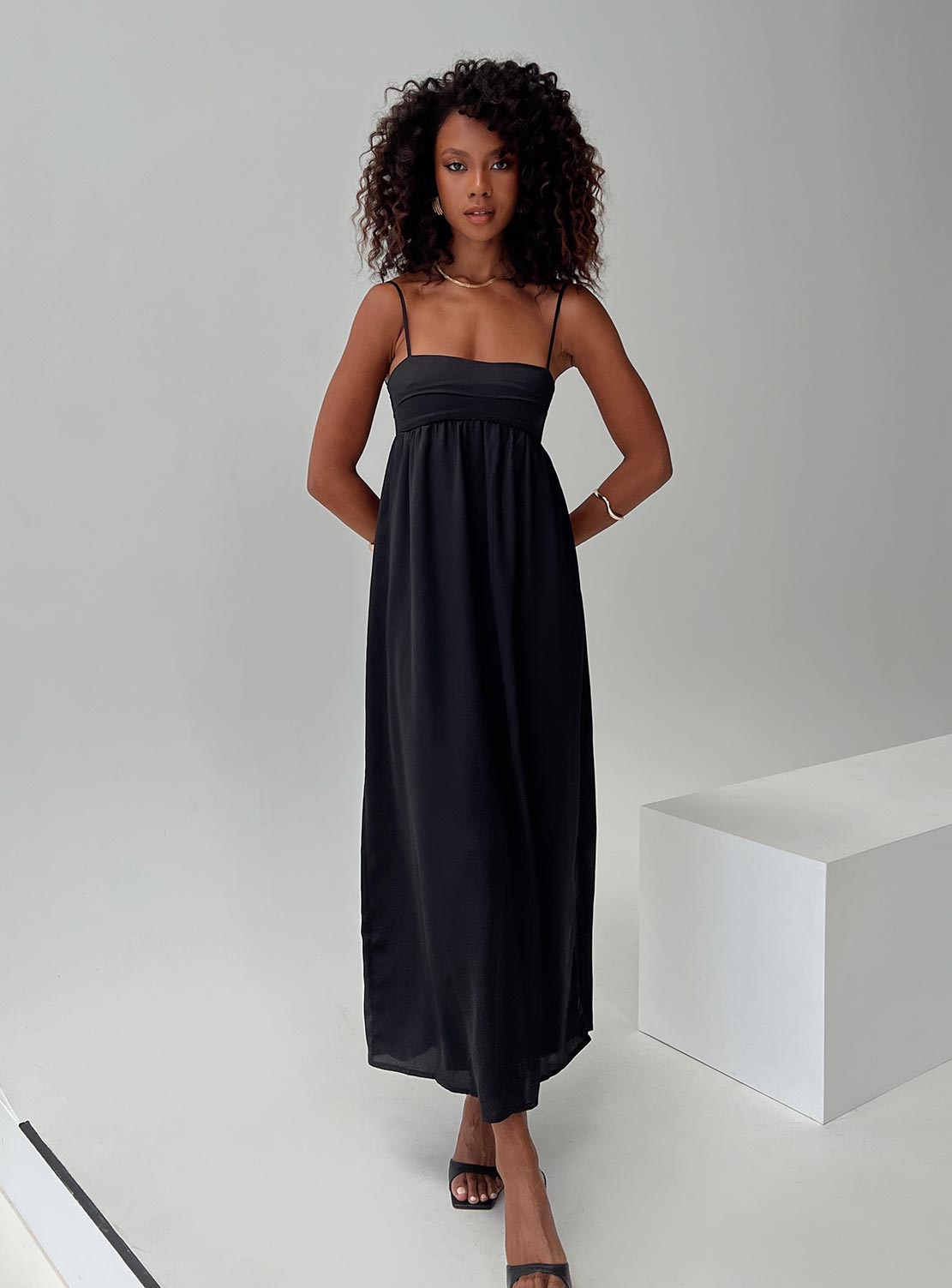 Shop Formal Dress - Ortega Maxi Dress Black fourth image