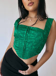 product Princess Polly Sleeveless Square Neck  Day Dreaming Top Green