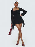 Revival Long Sleeve Mini Dress Black