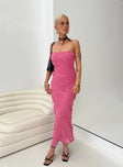 product Princess Polly Asymmetric Neckline  Baylie Maxi Dress Hot Pink