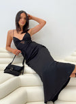 product Princess Polly Asymmetric Neckline  Tramell Maxi Dress Black