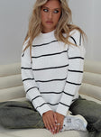 Hazie Knit Sweater White