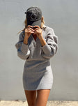 product Princess Polly High Neck  Quinten Sweater Mini Dress Grey