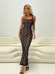 product Princess Polly Crew Neck  Romani Lace Maxi Dress Black