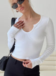 product Princess Polly Full Sleeves High Neck  Morelle Long Sleeve Top White