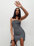 product Princess Polly Asymmetric Neckline  Sebastian Strapless Mini Dress Grey