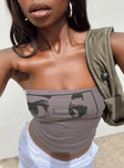 product Princess Polly  Horror Eyes Tube Top Grey