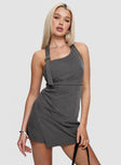 Swinton Halter Playsuit Charcoal