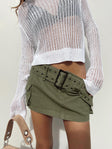 product Iconic Cargo Mini Skirt Khaki Princess Polly  Mini Skirts Mini Skirts 