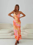 product Princess Polly Crew Neck  Lars Maxi Dress Orange Multi