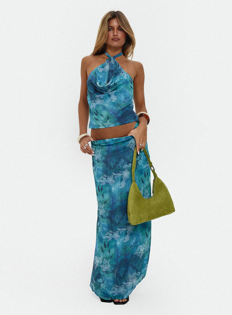 Eleganza Maxi Skirt Blue Multi