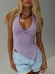 Chilli Halter Top Lilac