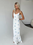 product Princess Polly Sweetheart Neckline  Sing Along Maxi Dress White / Blue Tall