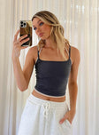 product Princess Polly Sleeveless Square Neck  Premier Layered Tank Top Slate