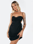 product Princess Polly Asymmetric Neckline  Hazel Cut Out Mini Dress Black Tall