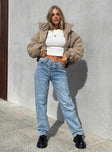 product Princess Polly Low Rise Jeans  Holly Asymmetric Straight Leg Jean Light Wash Denim Lower Impact