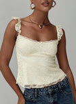 Madaleine Lace Top Cream