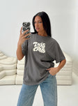 product Princess Polly Half Sleeves High Neck  Take Care Oversized Tee Grey