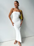 product Princess Polly Asymmetric Neckline  Ruskin Strapless Maxi Dress White