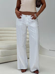 Vendi Low Rise Pant White