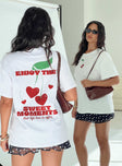 Sweet Moments Graphic Top White