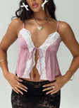 Arizone Lace Cami Pink