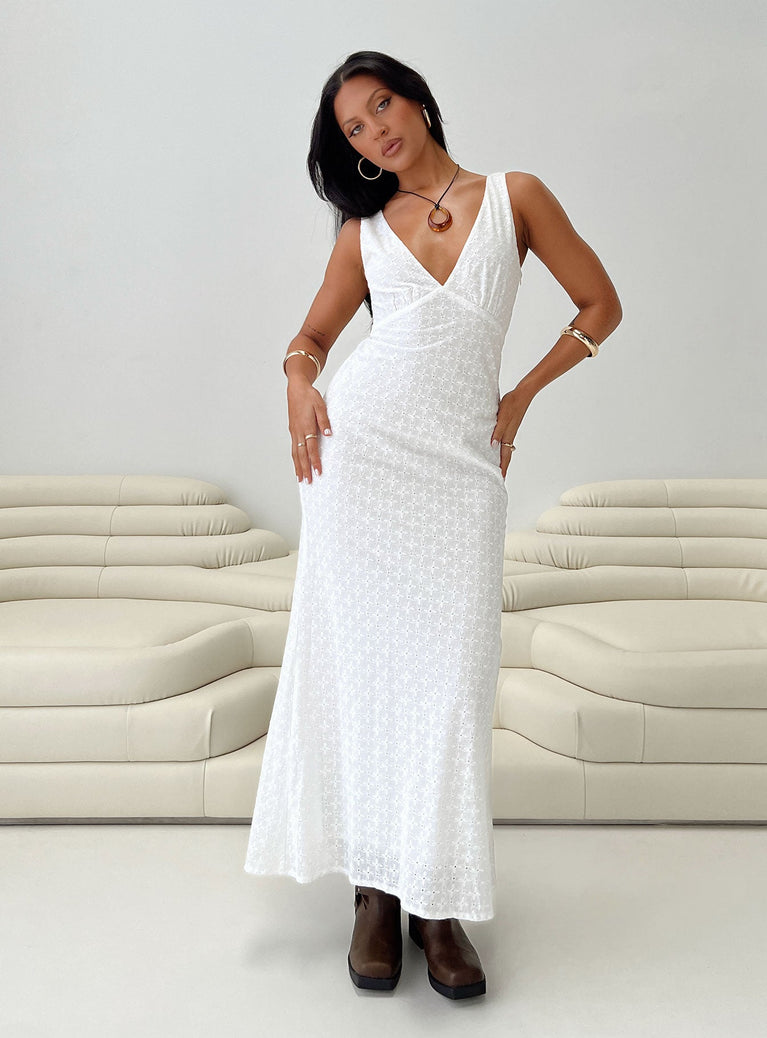 product Princess Polly High Neck  Nellie Maxi Dress White