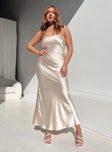 product Princess Polly Asymmetric Neckline  Haley Maxi Dress Champagne