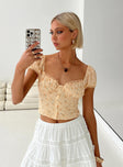 Karian Top Cream Floral