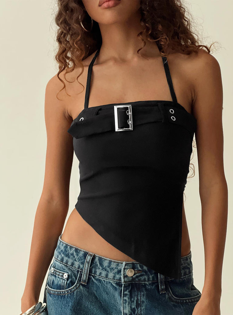 Lupita Halter Top Black