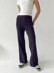 product Princess Polly High Waisted Pants  Allen Ribbed Pants Black