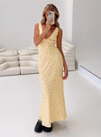 product Princess Polly Asymmetric Neckline  Nellie Maxi Dress Yellow / Red Floral