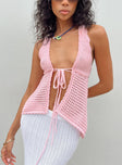 product Princess Polly Sleeveless Square Neck  Adani Crochet Top Pink