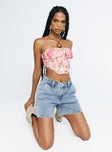 product Lou Carpenter Denim Shorts Light Wash Princess Polly High Waisted Shorts 