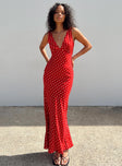 product Princess Polly V-Neck  Nellie Maxi Dress Red Polka Dot