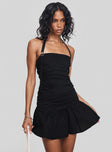 Tamlyn Halter Mini Dress Black