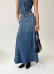 product Wyoming Midi Skirt Blue Denim Princess Polly  Maxi 