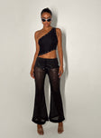 product Princess Polly High Waisted Pants  Andersen Sheer Flare Black