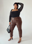 product Princess Polly  Love Lies Pants Brown Curve