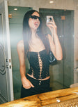 product Princess Polly Sleeveless Square Neck  Eden Lace Up Corset Black