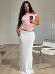 product Belle Knit Maxi Skirt White Princess Polly  Maxi 