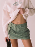 product Leni Cargo Mini Skirt Khaki Princess Polly  Mini Skirts 