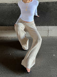 product Princess Polly High Waisted Pants  Montana Knit Pants Cream